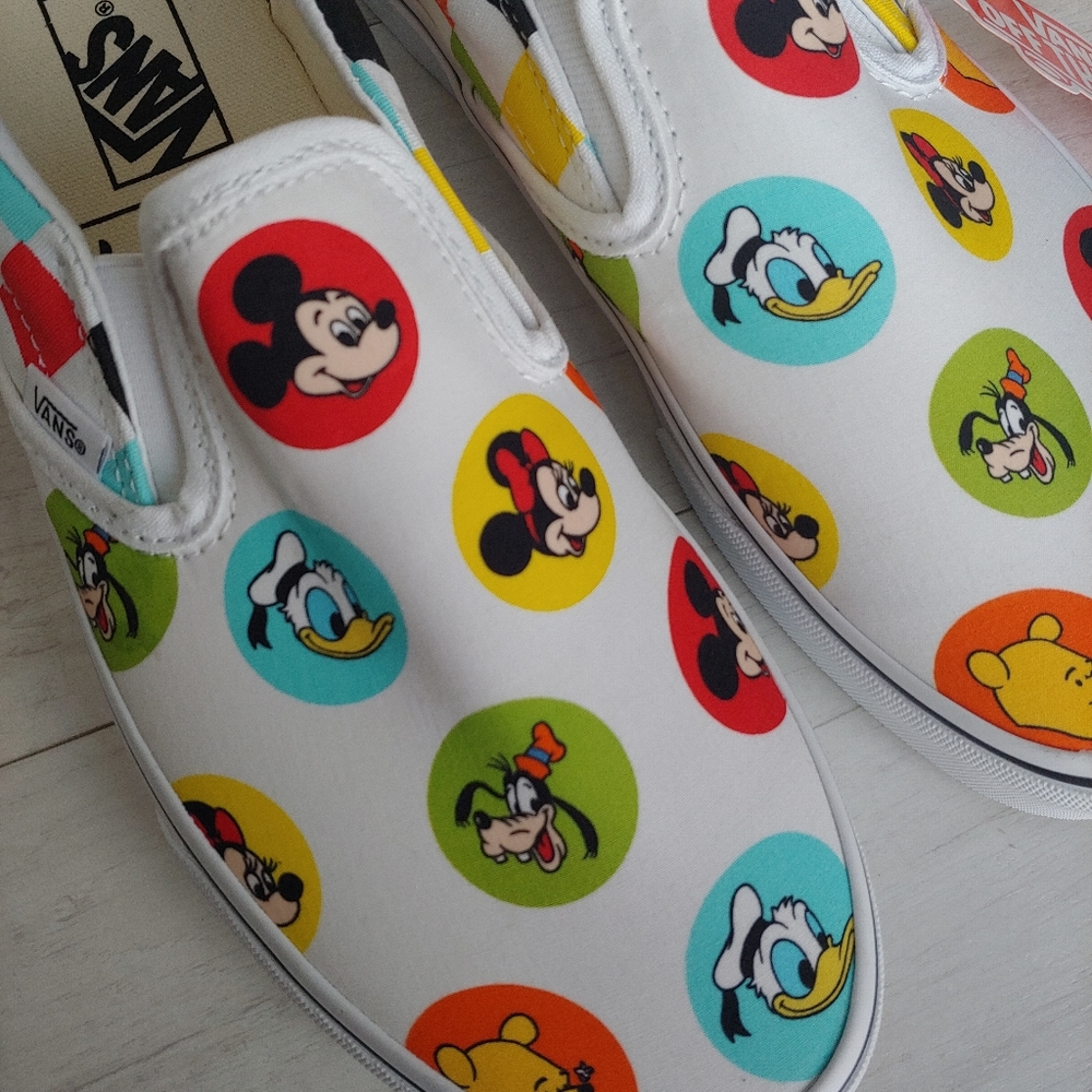 VANS x Disney NEW 50th Anniversary Character Button Slip On Shoes - Picture 3 of 11